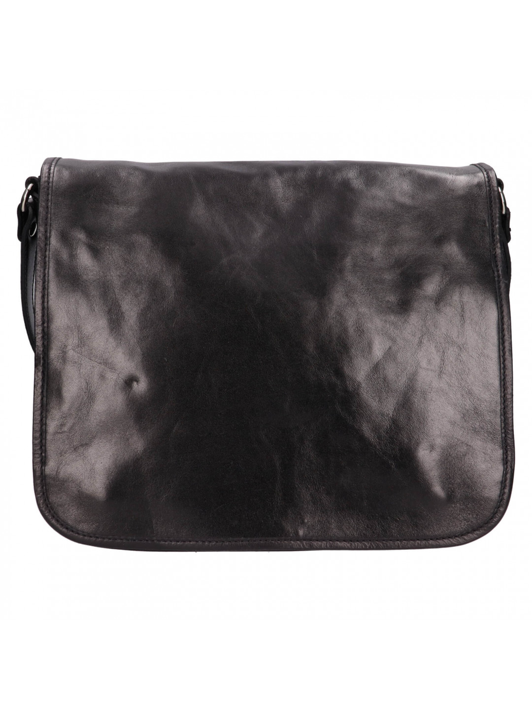 Kožená messenger taška Italia Tolous – černá